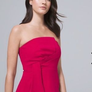 White House Black Market Asymmetric Bustier Top SIZE 2